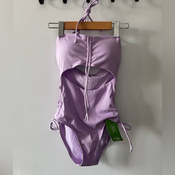 Lilac One-Piece Bathing Suit - Picture 1 of 4